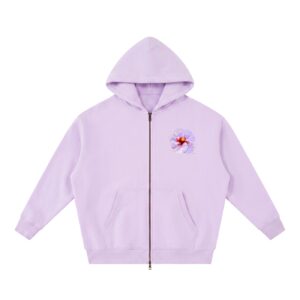 Floral Oversized Fleece Hoodie